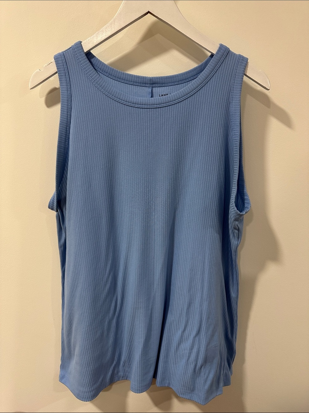 Lane Bryant Light Blue Ribbed Tank Top